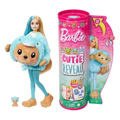 Mattel Barbie Cutie Reveal panenka v kostýmu – medvídek v převleku za modrého delfína