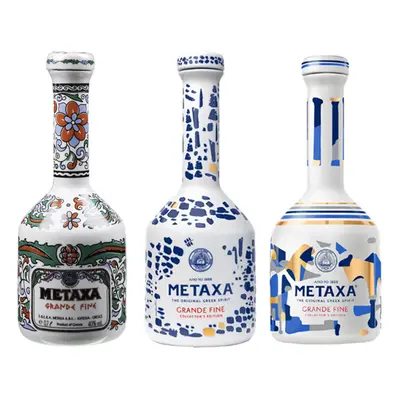 Metaxa Grande Fine Collector's Edition set 3x 0,7 l