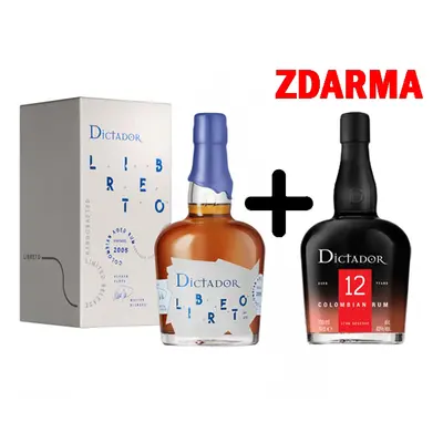 Dictador Libreto AO 2005 42% 0,7 l + Dictador 12 Y.O. ZDARMA