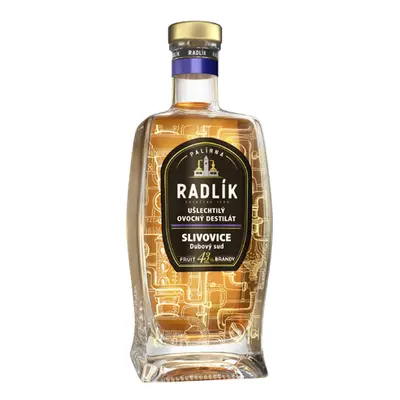 Radlík Slivovice dubový sud 43% 0,5 l (holá láhev)