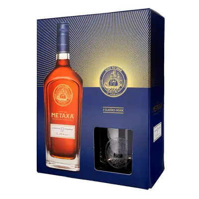 Metaxa 12* + 2 skleničky 40% 0,7 l (dárkové balení 2 skleničky)