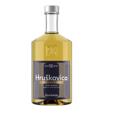 Žufánek Hruškovica z dubového sudu 40% 0,5 l (holá láhev)