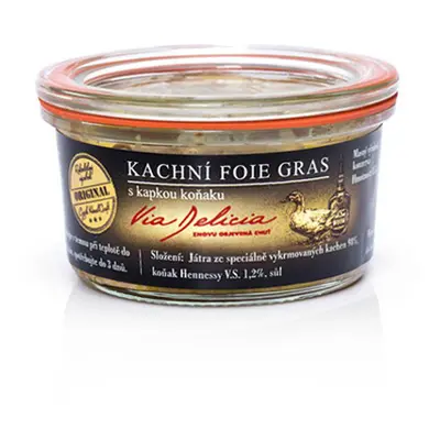 Via Delicia Kachní foie gras s kapkou koňaku 115g