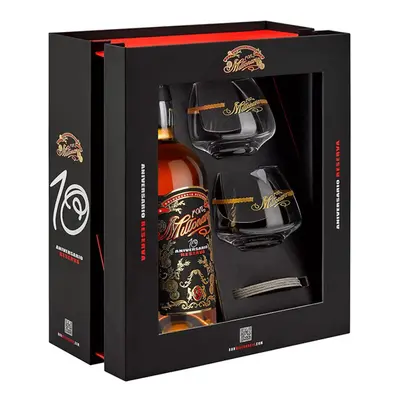 Ron Millonario Aniversario Reserva 10y 40% 0,7 l (dárkové balení 2 sklenice)