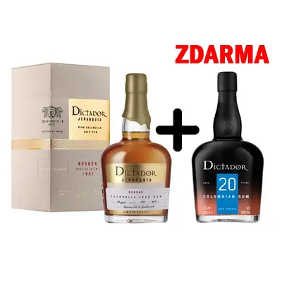 Dictador Jerarquia Borbón 1991 46% 0,7 l + Dictador 20 Y.O. ZDARMA