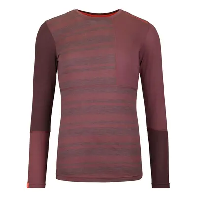 Ortovox 185 Rock'n'wool Long Sleeve W vínová