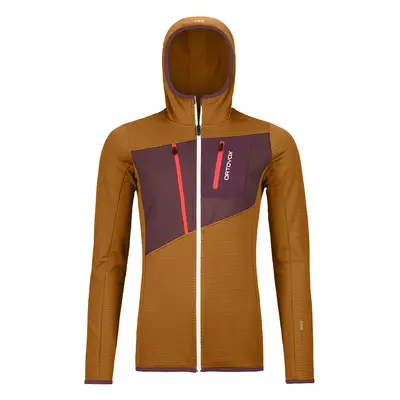 Ortovox Fleece Grid Hoody W hnědá