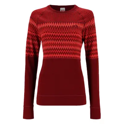 Kari Traa Silja Long Sleeve Baselayer - 100% Merino Wool červená