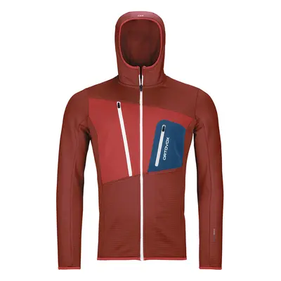 Ortovox Fleece Grid Hoody M červená/oranžová