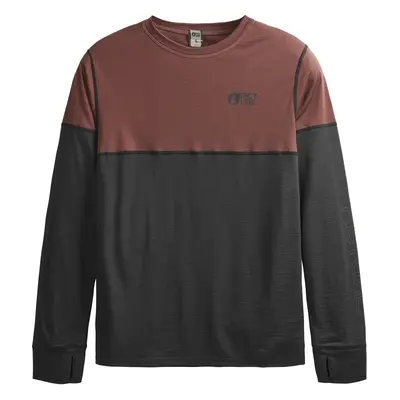 Picture Eaton Merino L/S Tee černá/červená