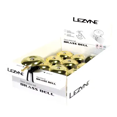 Lezyne CLASSIC SHALLOW BRASS BELL BOX žlutá/černá