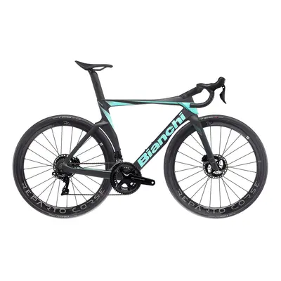 Bianchi BIANCHI OLTRE Pro Duraace Di2 50-34 RC50 black/celeste 2023 černá/tyrkysová