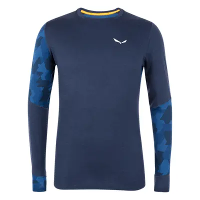 Salewa Cristallo Warm Arm Tee M tmavě modrá/světle modrá