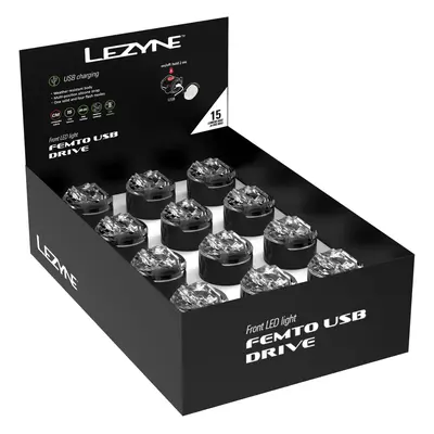 Lezyne LED FEMTO USB DRIVE BOX SET FRONT černá