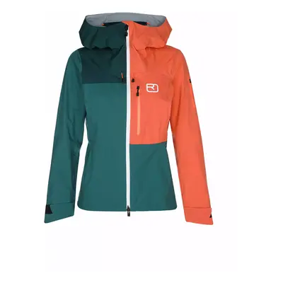 Ortovox 3L Ortler Jacket W zelená/oranžová