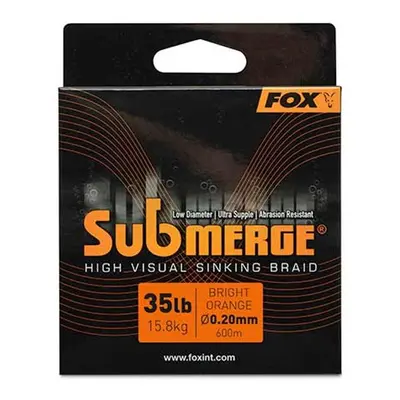 Fox Šňůra Submerge Submerge Orange Sinking Braid - 0,38mm 300m,Fox Šňůra Submerge Submerge Orang