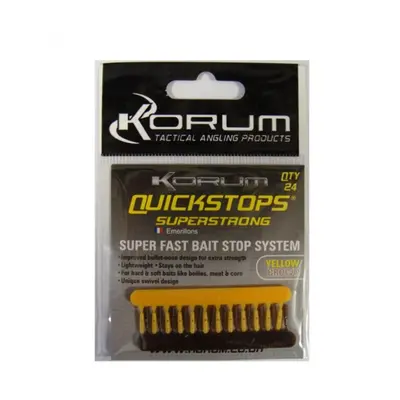 Korum Zarážky Quickstops Yellow & Brown 24ks,Korum Zarážky Quickstops Yellow & Brown 24ks