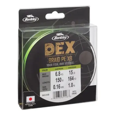 Berkley Šňůra DEX Braid x8 Chartreuse 150m - 0,08mm