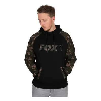 Fox Rybářská Mikina Black / Camo Raglan Hoodie