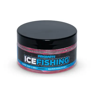 Mikbaits Lososí jikry v dipu Ice Fishing Range 100ml - Česnek