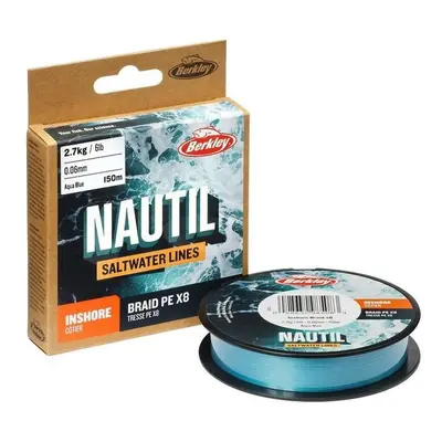 Berkley Šňůra Nautil Inshore Braidx8 Aqua Blue 150m - 0,25mm 13kg