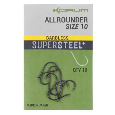 Korum Háčky Supersteel Allrounder Hooks Barbless 10ks,Korum Háčky Supersteel Allrounder Hooks Ba