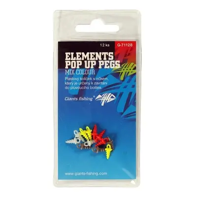 Giants Fishing Kolíček s očkem Elements Pop Up Pegs Mix Colour 12ks,Giants Fishing Kolíček s očk