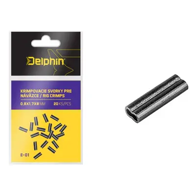 Delphin Krimpovací svorky pro návazce 20ks - 1.0x2.2x8mm