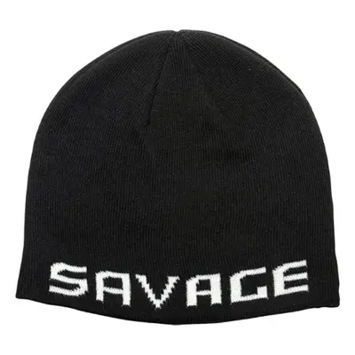 Savage Gear Zimní čepice Logo Beanie Black/White,Savage Gear Zimní čepice Logo Beanie Black/Whit