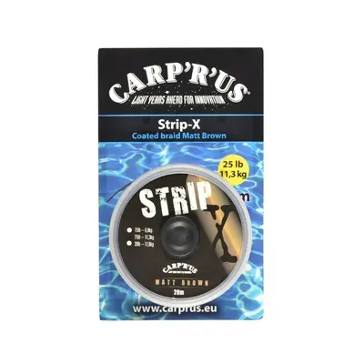 Carp ´R´ Us Potahovaná šňůrka Strip-X Matt Brown 20m - 15lb