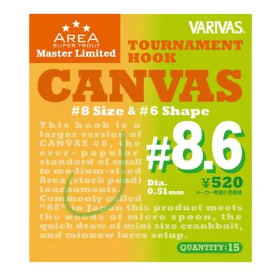 Varivas Háčky Tournament Hook Canvas 15ks