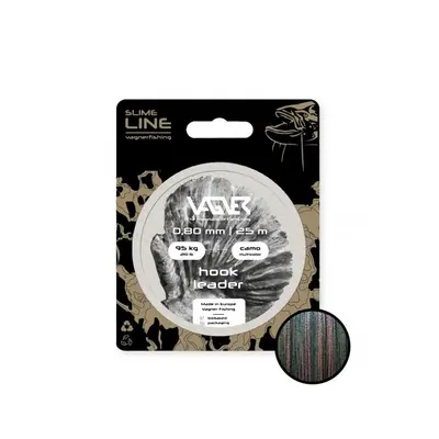 Vagner Návazcová šňůra Hook Leader Camo Multicolor 25m - 0,80mm,Vagner Návazcová šňůra Hook Lead