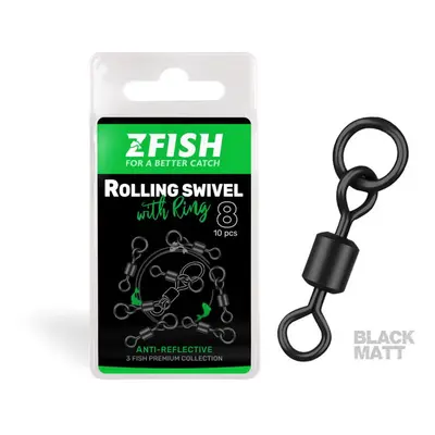 Zfish Obratlík Rolling Swivel with Ring Black Matt