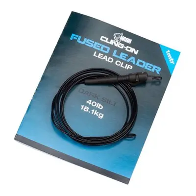 Nash Montáž Cling-On Fused Lead Clip Leader 1m - Silt