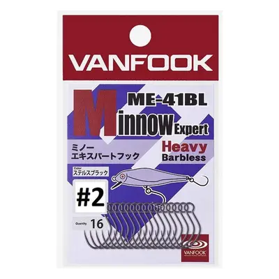 Vanfook Háčky na Woblery ME-41BL Minnow Experthook 16ks