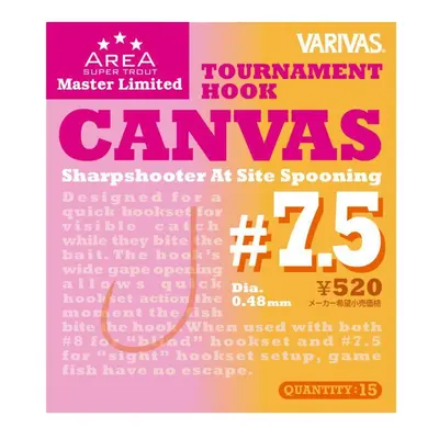 Varivas Háčky Tournament Hook Canvas 15ks