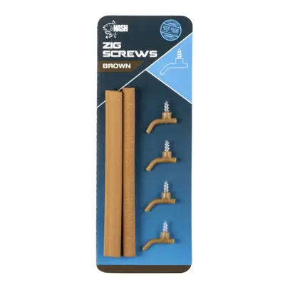 Nash Rovnátka Zig Screws 4ks - Hnědá,Nash Rovnátka Zig Screws 4ks - Hnědá