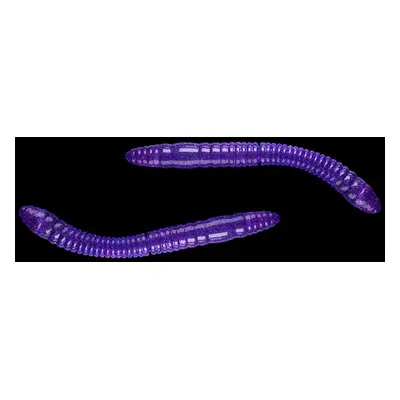 Libra Lures Fatty D’Worm Purple with Glitter,Libra Lures Fatty D’Worm Purple with Glitter