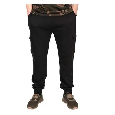 Fox Rybářské Tepláky LW Black / Camo Combat Joggers