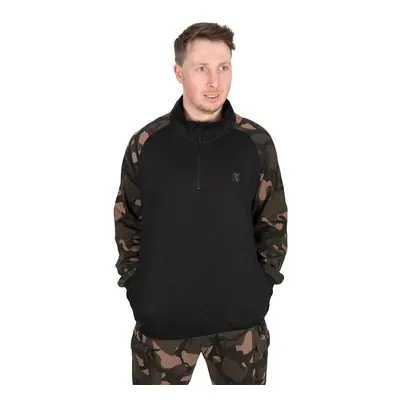 Fox Rybářská Mikina LW Black/Camo QTR ZIP,Fox Rybářská Mikina LW Black/Camo QTR ZIP