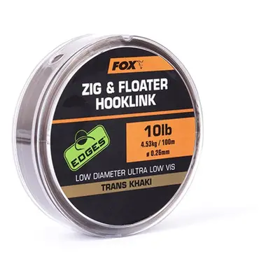 Fox Plovoucí vlasec Zig & Floater Hooklink Trans Khaki 100m - 10lb - 0.26mm