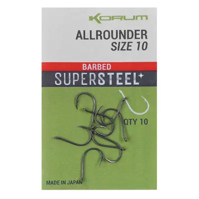 Korum Háčky Supersteel Allrounder Hooks Barbed 10ks