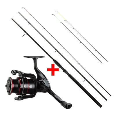 Giants Fishing Prut Black Method Feeder 3.3m 40-90g + Naviják Gaube FD