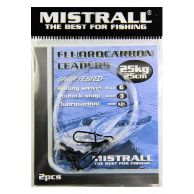 Mistrall Fluorocarbonový návazec 2ks - 25cm 25kg