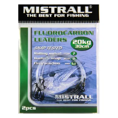 Mistrall Fluorocarbonový návazec 2ks - 30cm 20kg