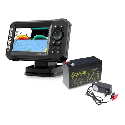 Lowrance Echolot Eagle se sondou SplitShot + baterie + nabíječka ZDARMA