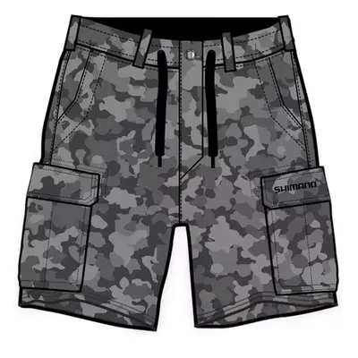 Shimano Kraťasy Cargo Shorts Grey Camo,Shimano Kraťasy Cargo Shorts Grey Camo