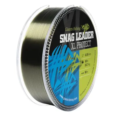 Giants Fishing Šokový vlasec Snag Leader - Protect Army Green 80m - 0,60mm/60lb/27,3kg