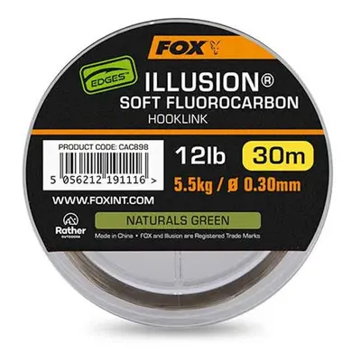 Fox Fluorocarbon Edges Illusion Soft Fluorocarbon Hooklink Naturals Green 30m