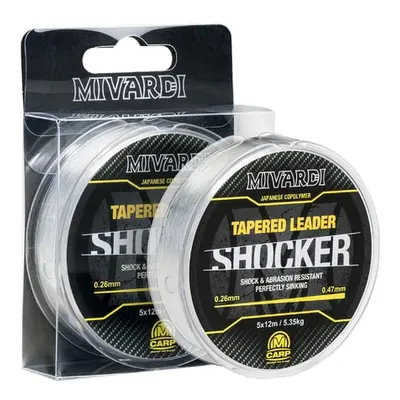 Mivardi Ujímaný vlasec Shocker Tapered Leader - 0.30-0.47 mm / 5x12 m